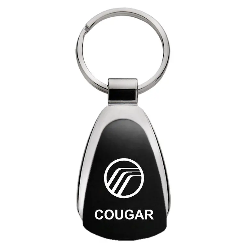 Mercury Cougar Tear Drop Key Ring (Black) 1