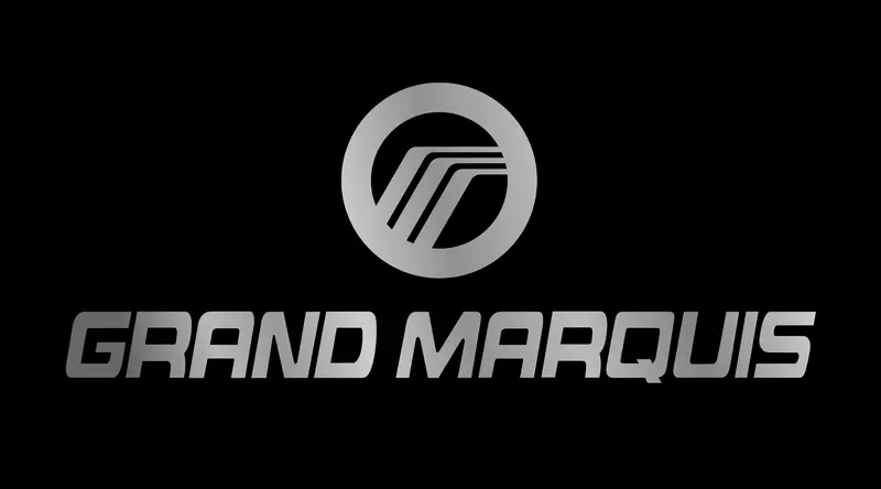 Mercury Grand Marquis Dual Logo License Plate (Black) 1