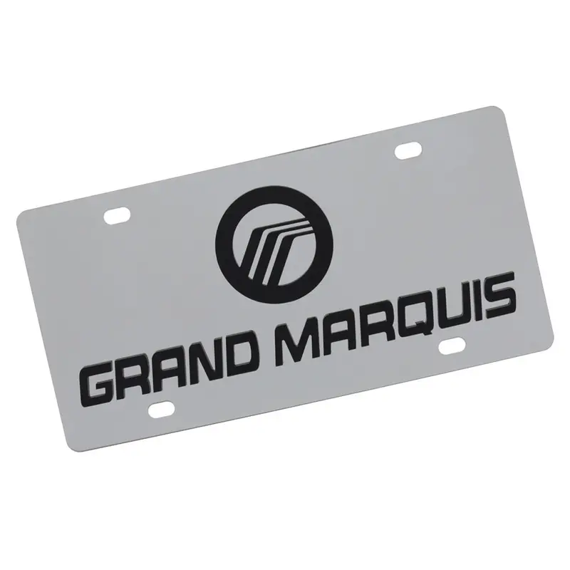 Mercury Grand Marquis Dual Logo License Plate (Chrome) 1