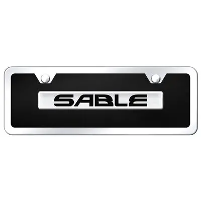 Mercury Sable Name Acrylic Mini License Plate Kit (Chrome On Black) 1