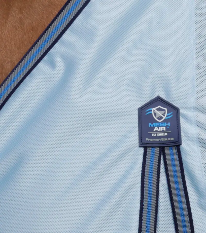 Mesh Air Fly Rug With Surcingles Blue 2