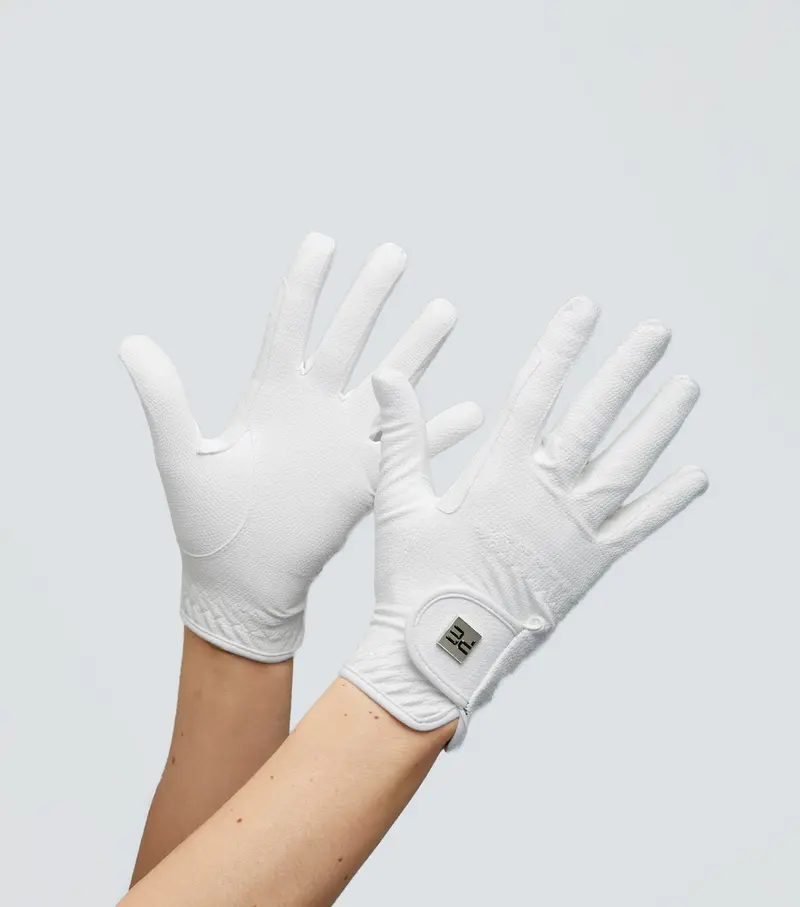 Metaro Junior Riding Gloves White 1
