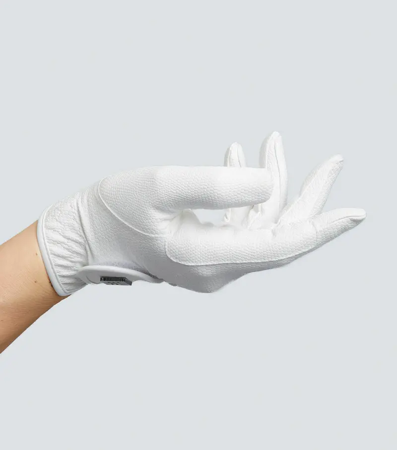 Metaro Ladies Competition Riding Gloves White 2