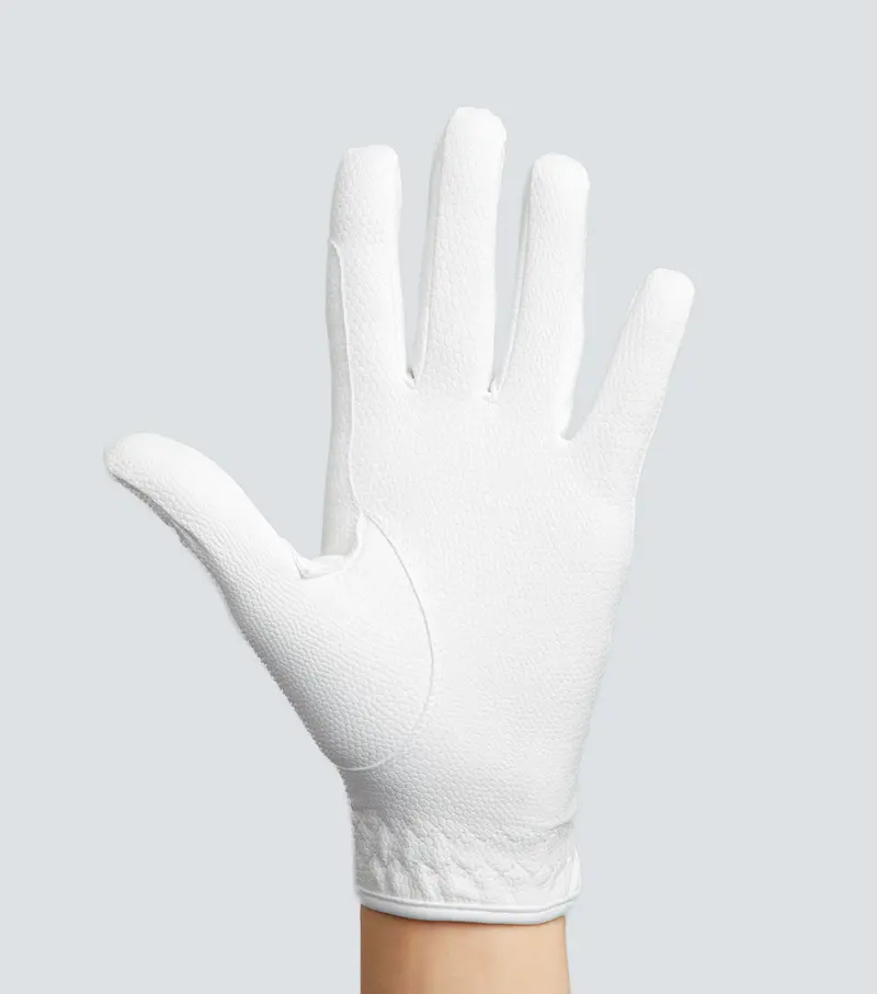Metaro Ladies Competition Riding Gloves White 4