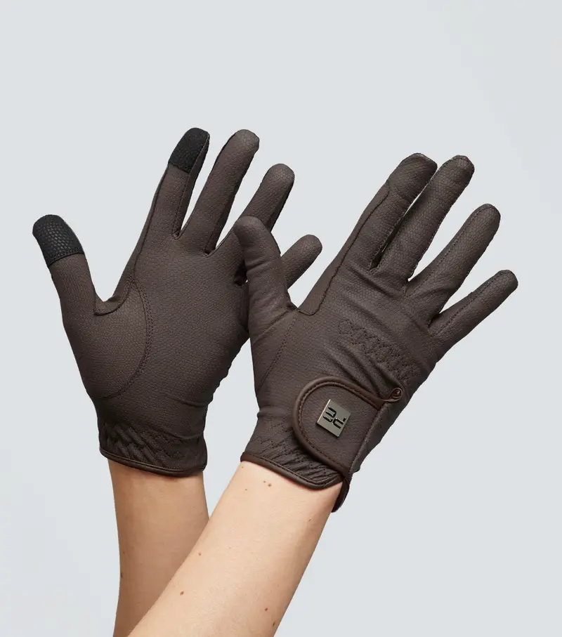 Metaro Ladies Riding Gloves Brown 1