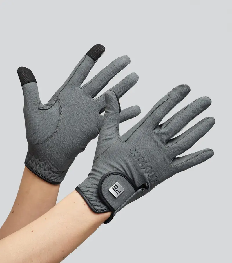 Metaro Ladies Riding Gloves Grey 1