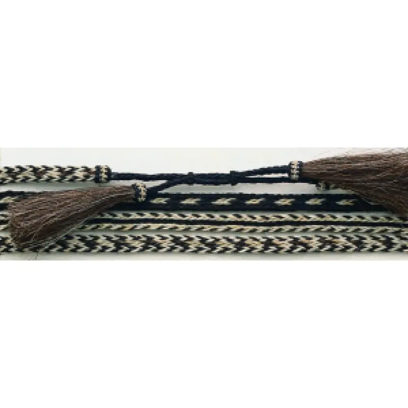 M&F Western 3 Strand Braided With Tassels Horsehair Hat Band 1
