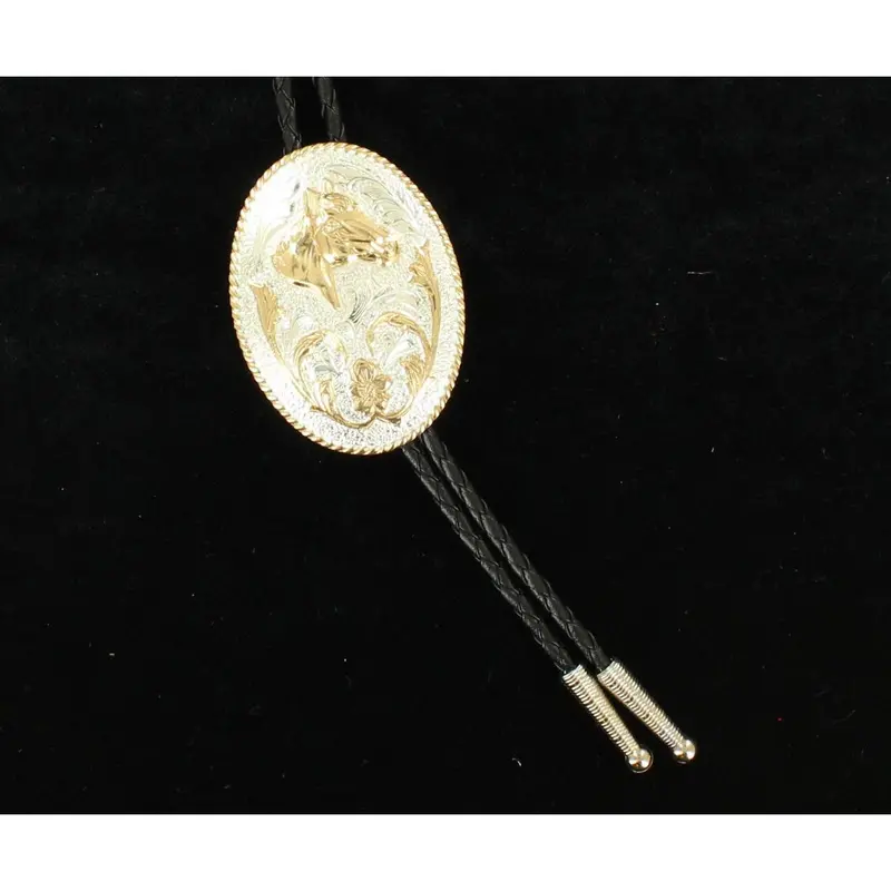 M&F Western Horse Head Oval Bolo Tie 1