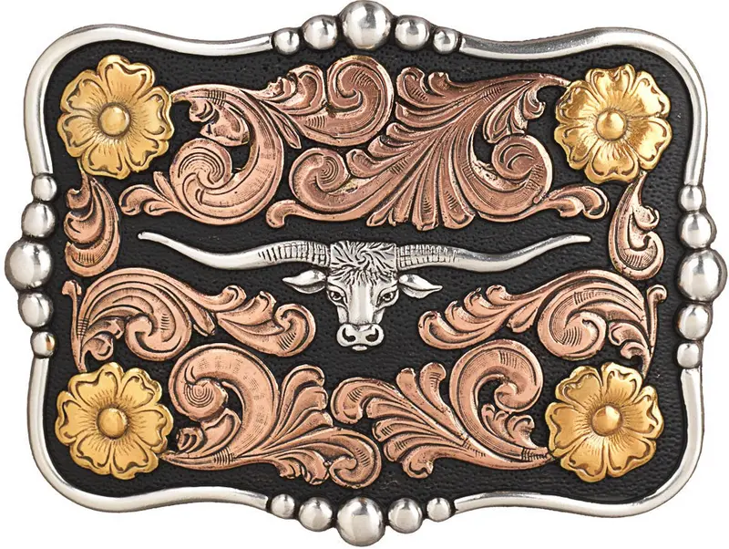 M&F Western Longhorn Belt Buckle 1