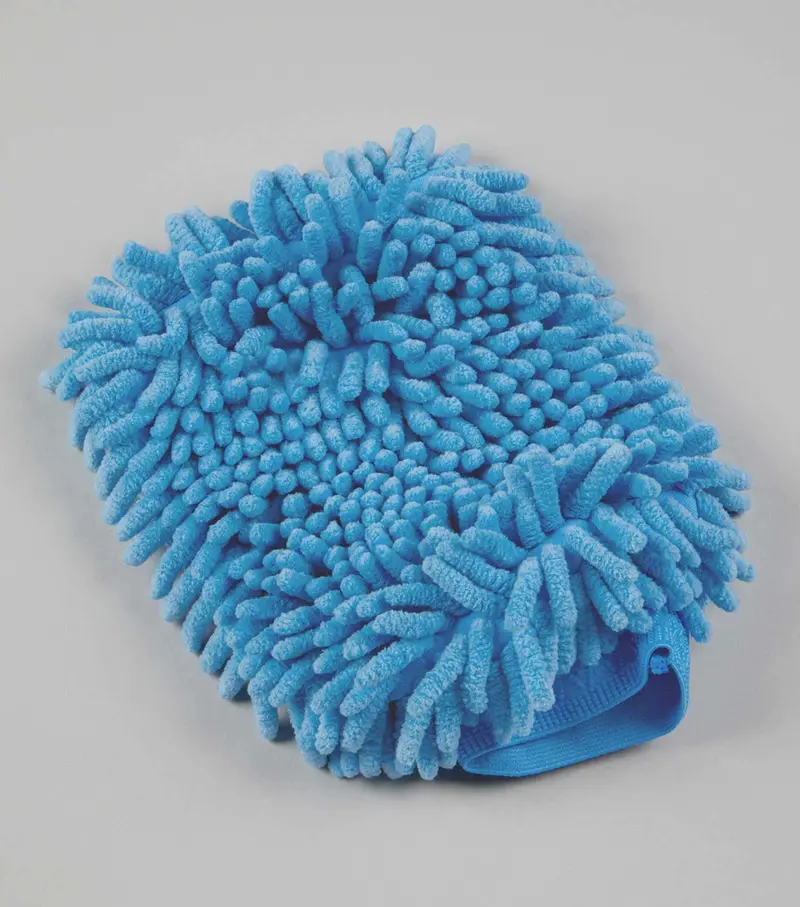 Microfibre Grooming Mitt Peacock Blue 1