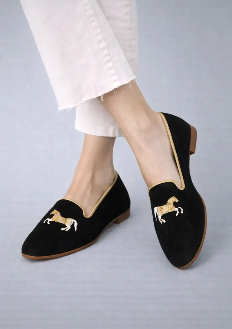 Mimosa Velvet Loafers | Carousel 1
