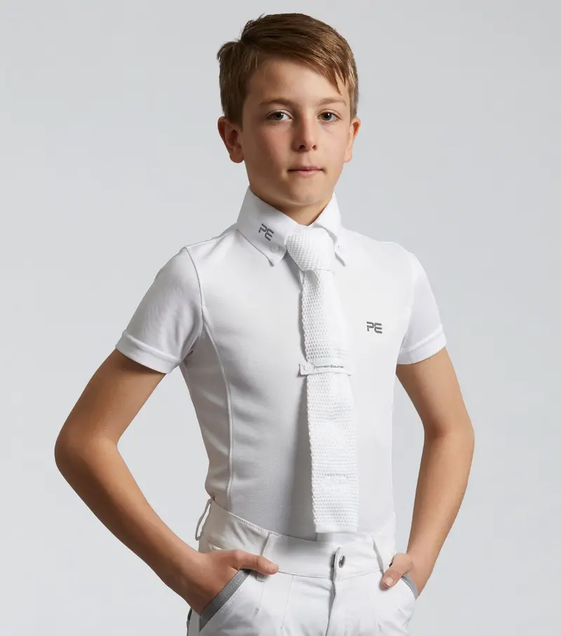Mini Antonio Boy's Short Sleeve Show Shirt White 1