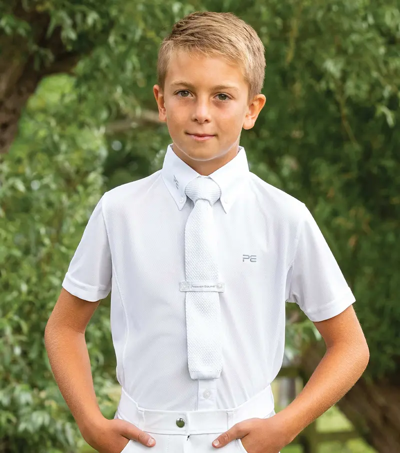 Mini Antonio Boy's Short Sleeve Show Shirt White 2