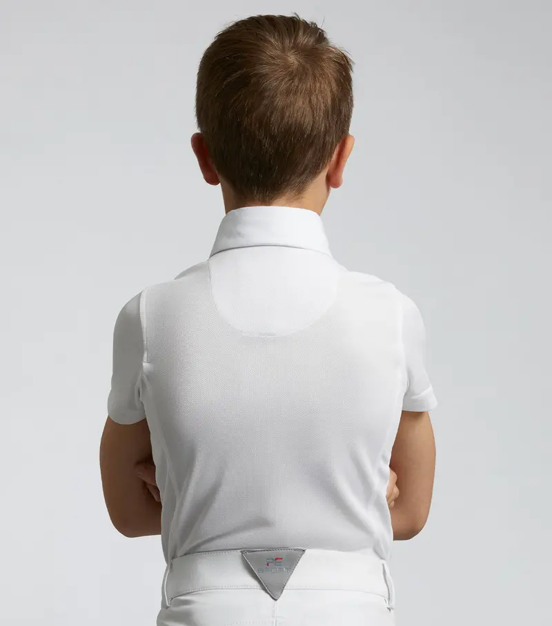 Mini Antonio Boy's Short Sleeve Show Shirt White 3