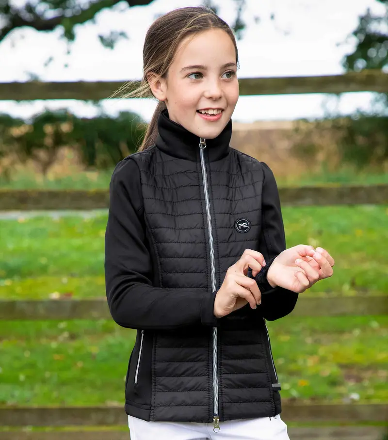 Mini Elena Girl's Hybrid Riding Jacket Black 2