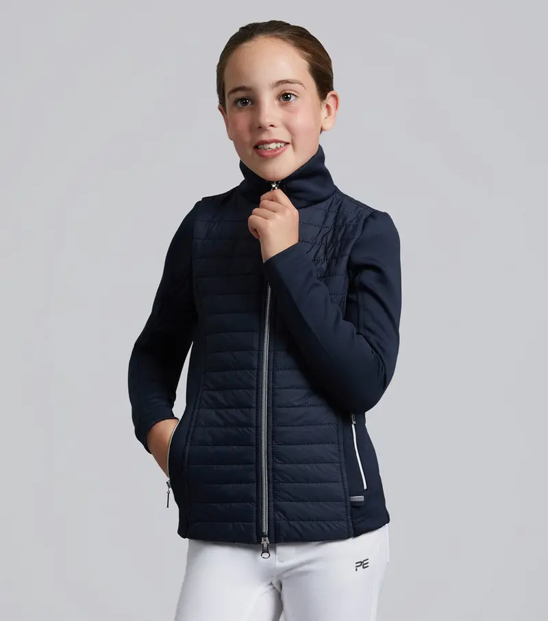 Mini Elena Girl's Hybrid Riding Jacket Navy 1