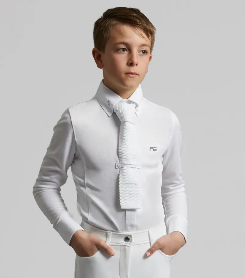 Mini Giulio Boy's Long Sleeve Show Shirt White 1