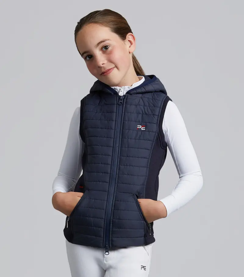 Mini Lamera Girl's Hybrid Riding Gilet Navy 1