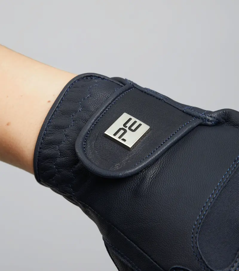 Mizar Ladies Leather Riding Gloves Navy 3