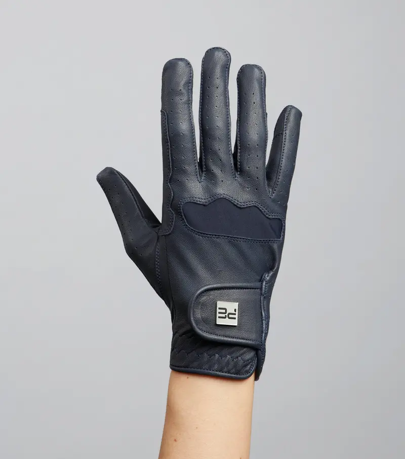 Mizar Ladies Leather Riding Gloves Navy 5