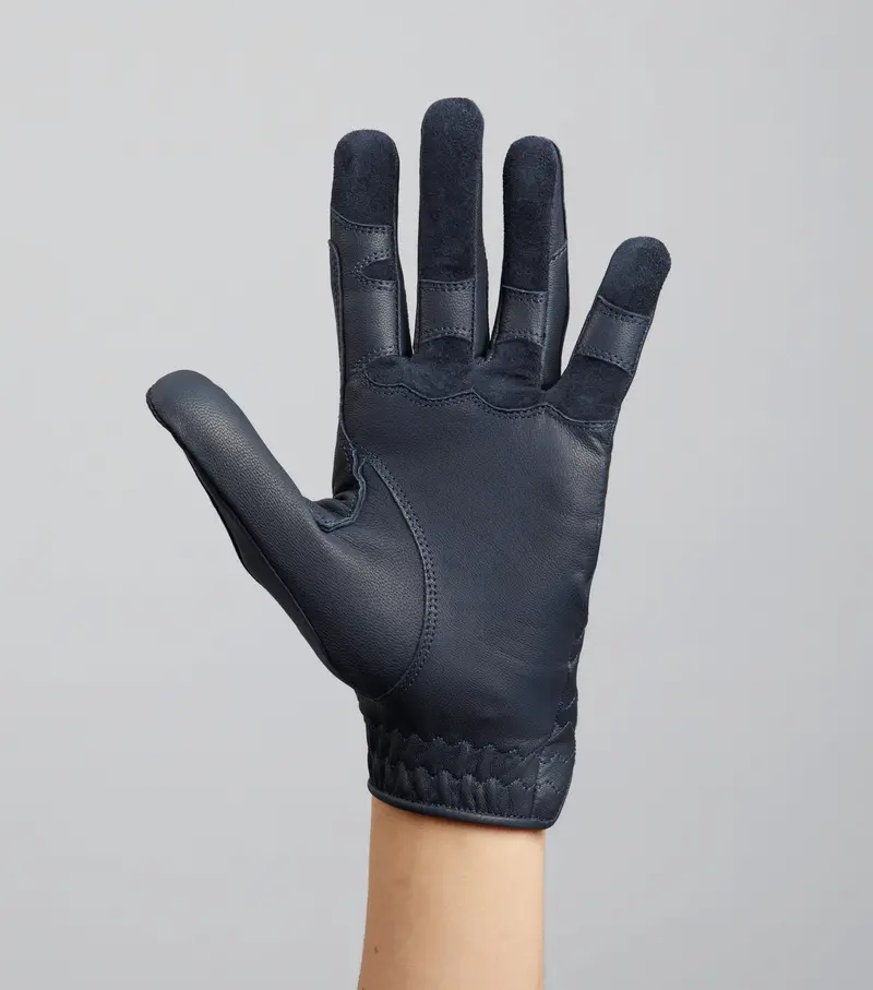 Mizar Ladies Leather Riding Gloves Navy 6