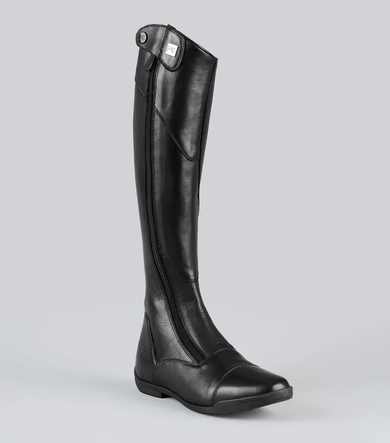 Modus Womens Leather Dress Tall Riding Boots Black 1