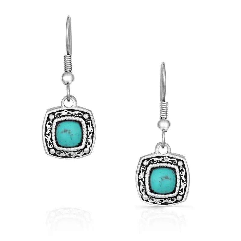 Montana Silversmiths Blue Earth Turquoise Drop Earrings 1