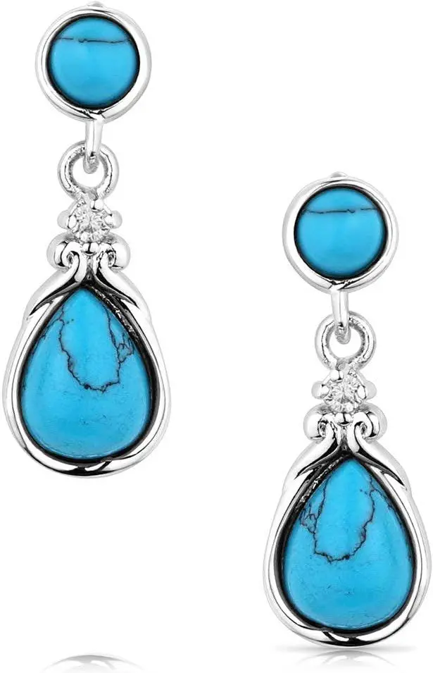 Montana Silversmiths Blue Sands Turquoise Earrings 1