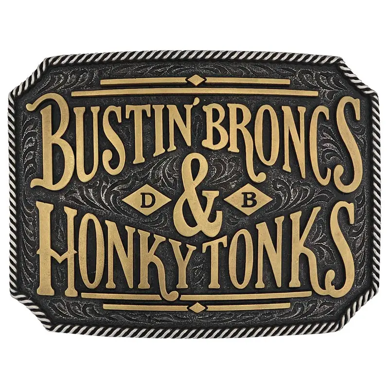 Montana Silversmiths Broncs And Tonks Attitude Belt Buckle 2