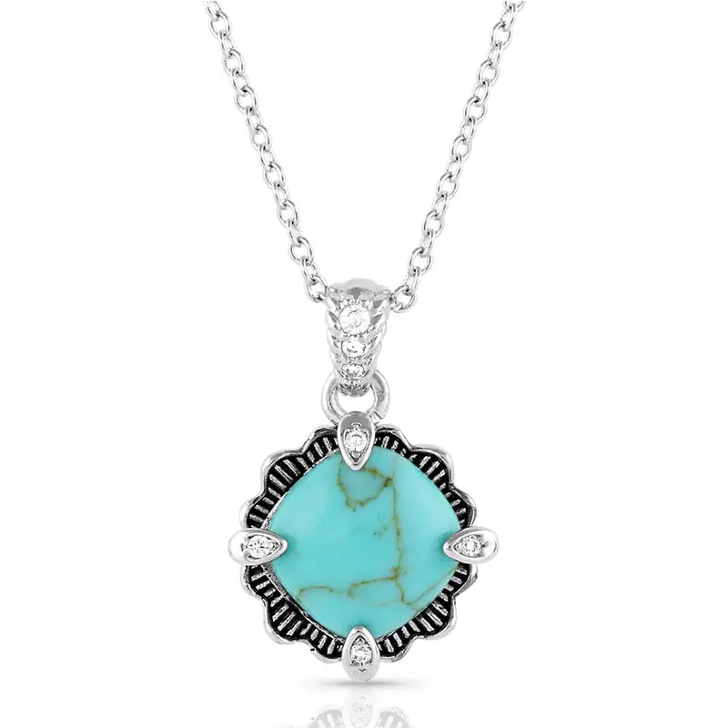Montana Silversmiths Crystal Cornerstone Turquoise Necklace 1