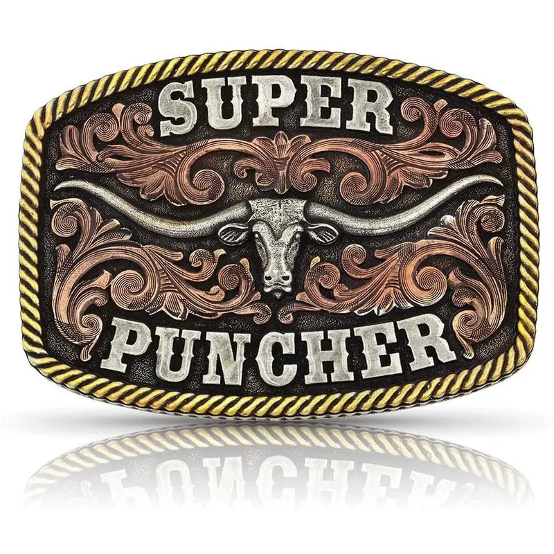 Montana Silversmiths Dale Brisby Super Puncher Longhorn Buckle 1