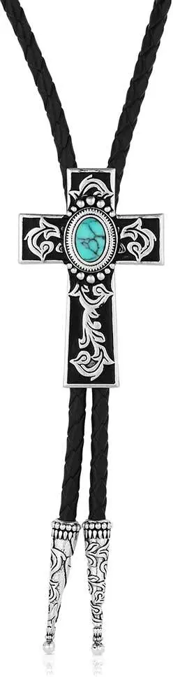 Montana Silversmiths Everlasting Faith Cross Bolo Tie 1