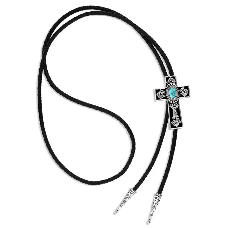 Montana Silversmiths Everlasting Faith Cross Bolo Tie 2