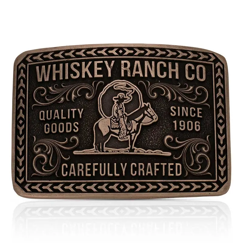 Montana Silversmiths Heritage Rider Whiskey Ranch Buckle 1