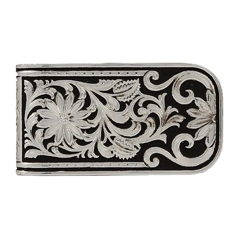 Montana Silversmiths Leathercut Bitterroot Money Clip 2