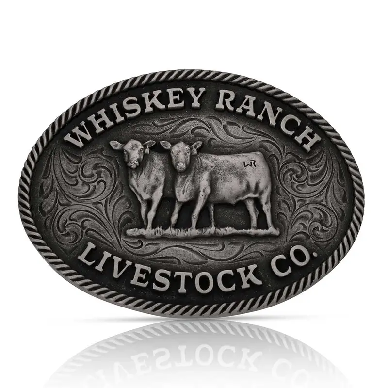 Montana Silversmiths Livestock Co. Whiskey Ranch Buckle 2
