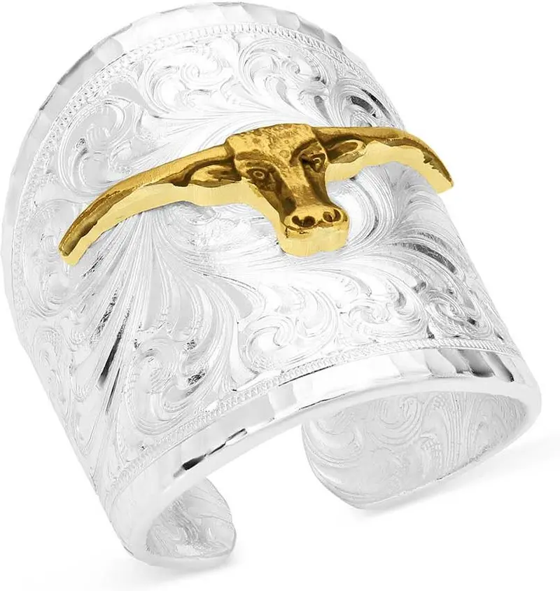 Montana Silversmiths Longhorn Out West Ring 1