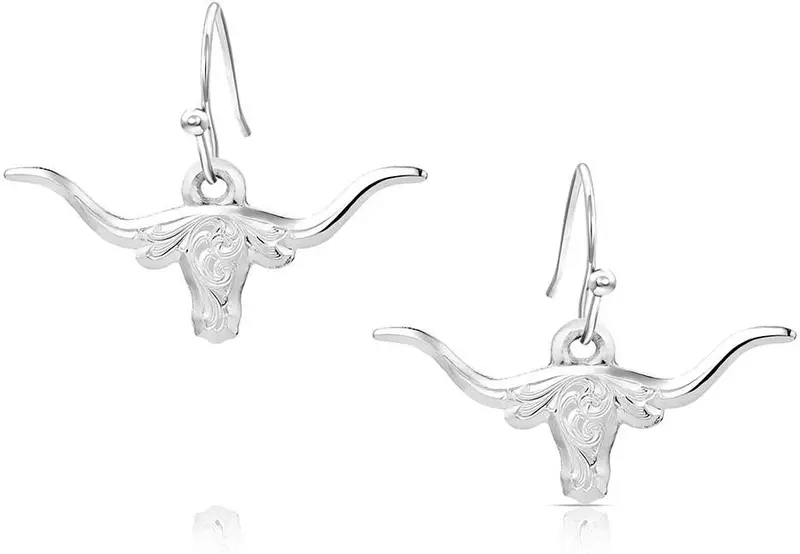 Montana Silversmiths Out West Longhorn Earrings 1