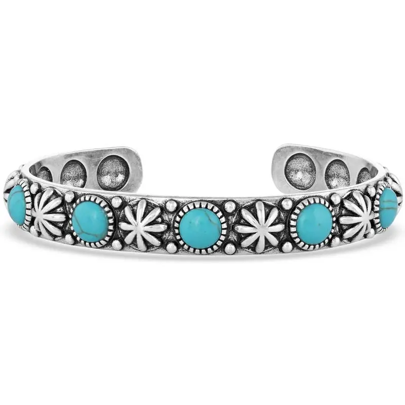 Montana Silversmiths Starlight Starbrite Turquoise Silver Bracelet 1