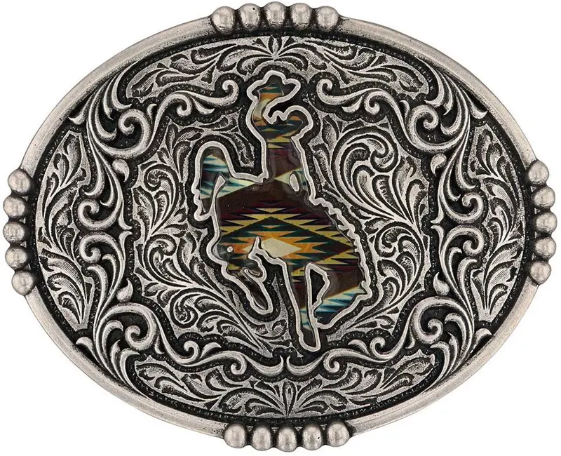 Montana Silversmiths Sunrise Bronc Attitude Belt Buckle 1