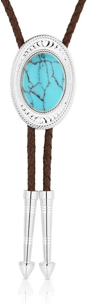 Montana Silversmiths The Outlaw Turquoise Bolo Tie 1