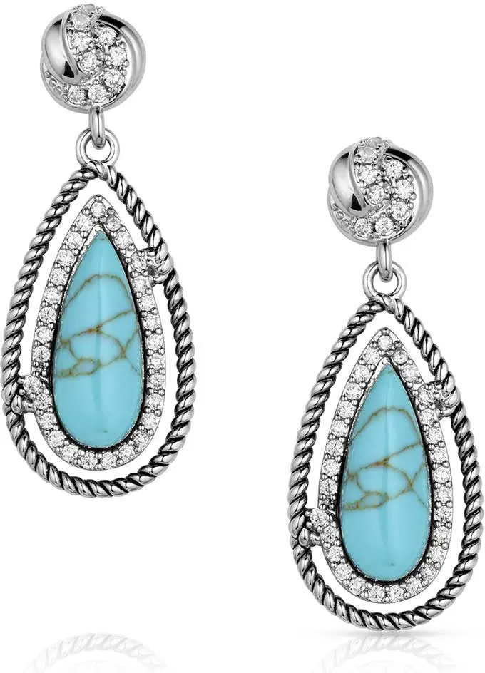 Montana Silversmiths Tied And True Turquoise Earrings 1