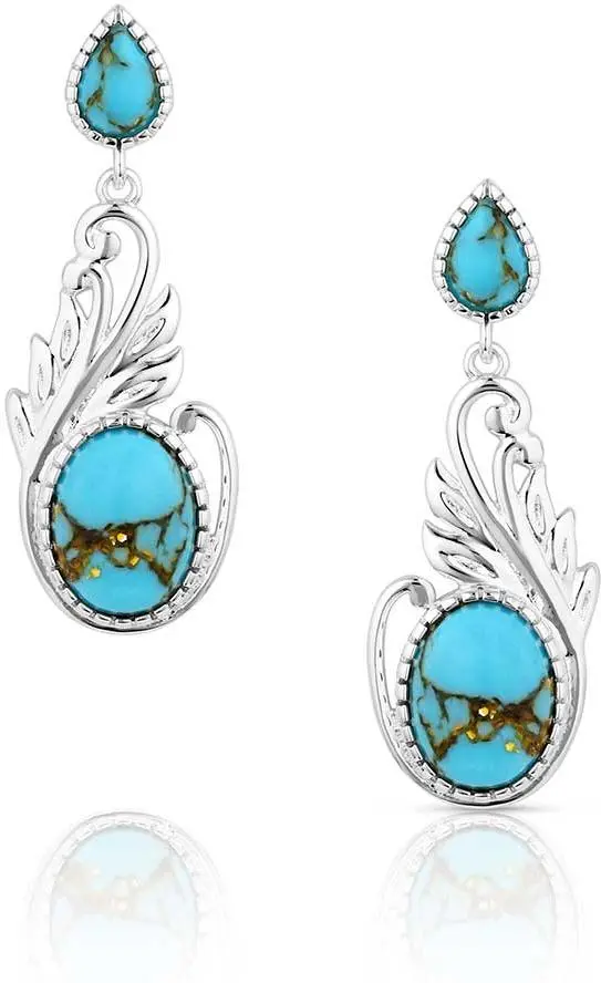 Montana Silversmiths Turquoise Breeze Earrings 1