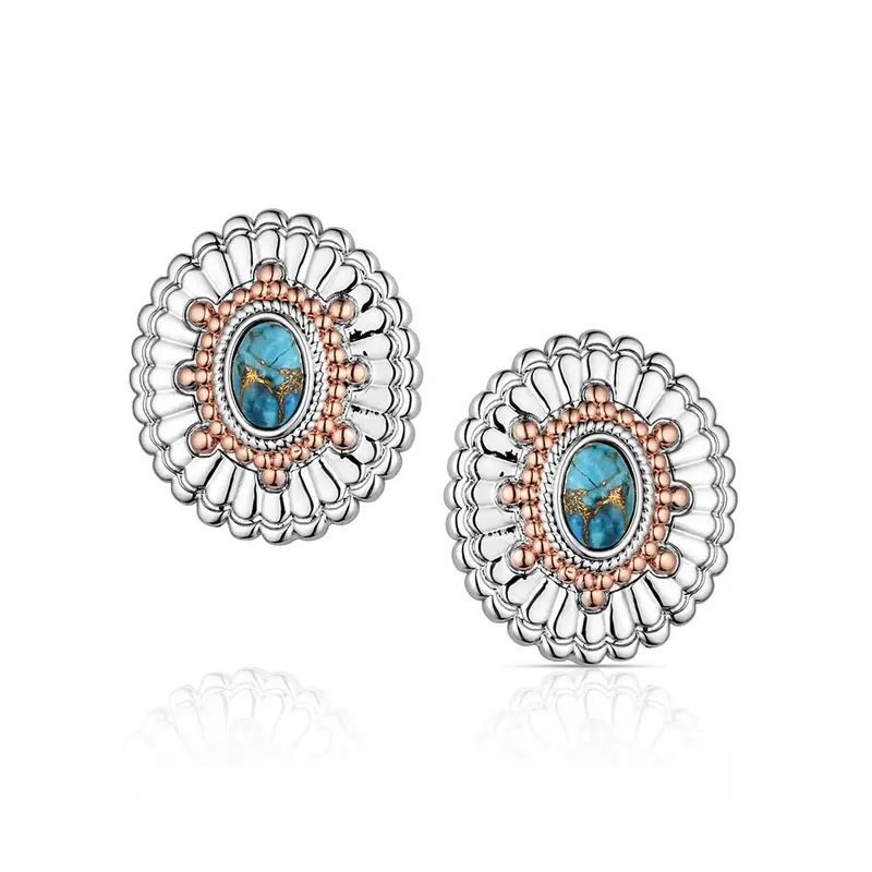 Montana Silversmiths Turquoise Sunburst Earrings 1