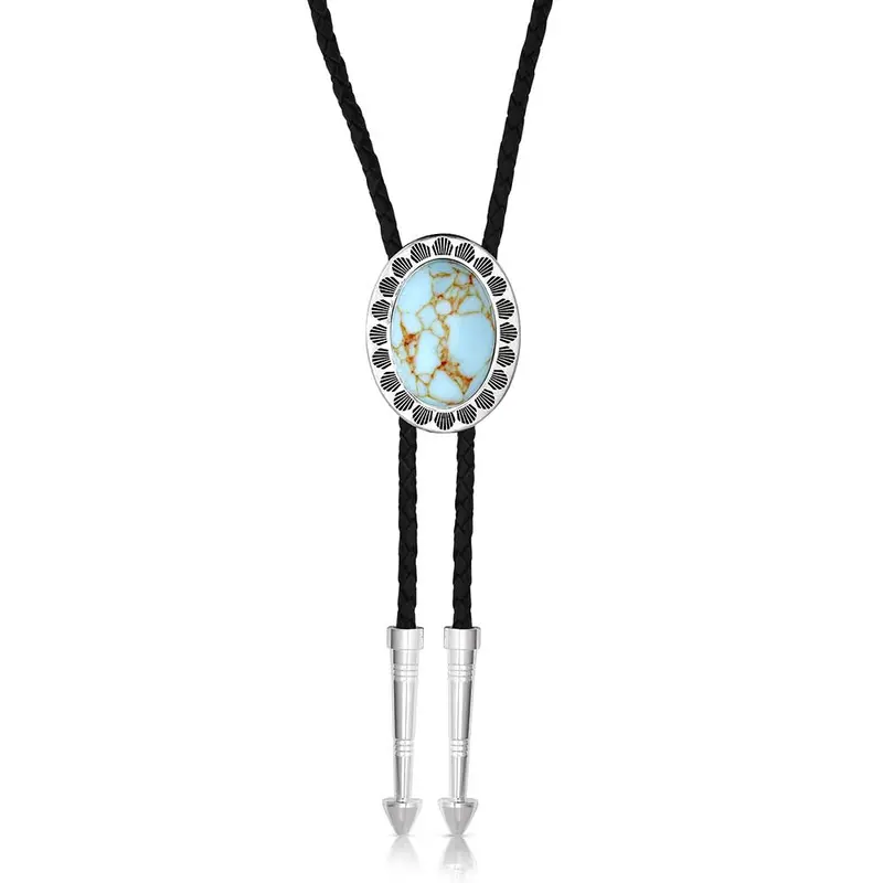 Montana Silversmiths Turquoise Waters Bolo Tie 1