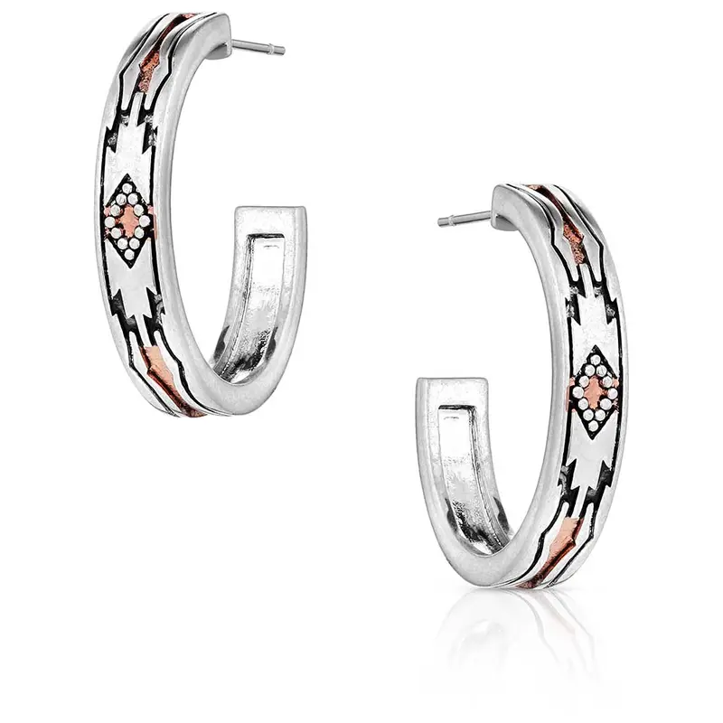 Montana Silversmiths Western Sands Hoop Earrings 1