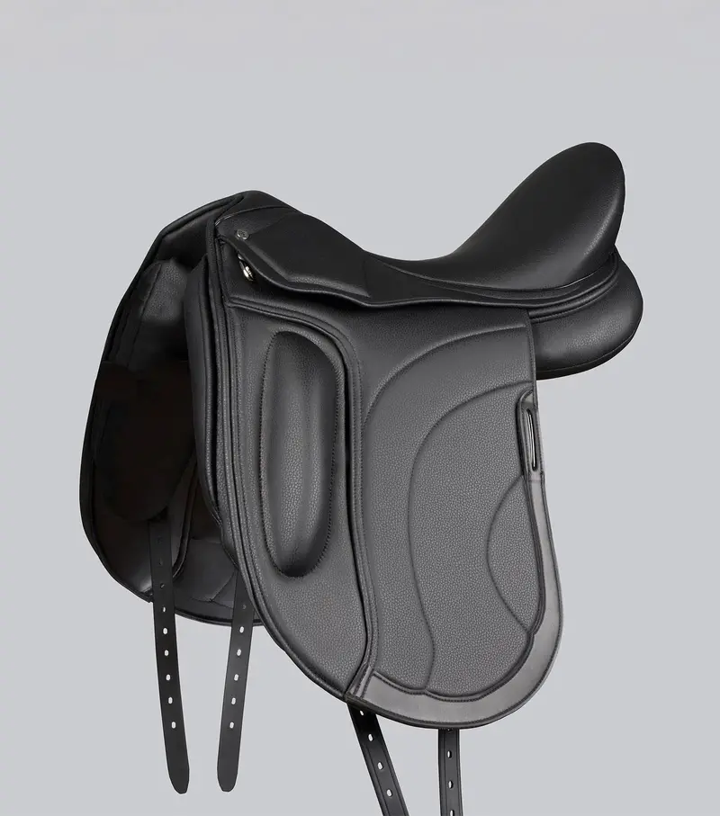 Montpellier Synthetic Dressage Saddle Black 1