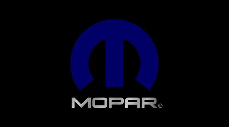 Mopar Dual Logo License Plate (Black) 1