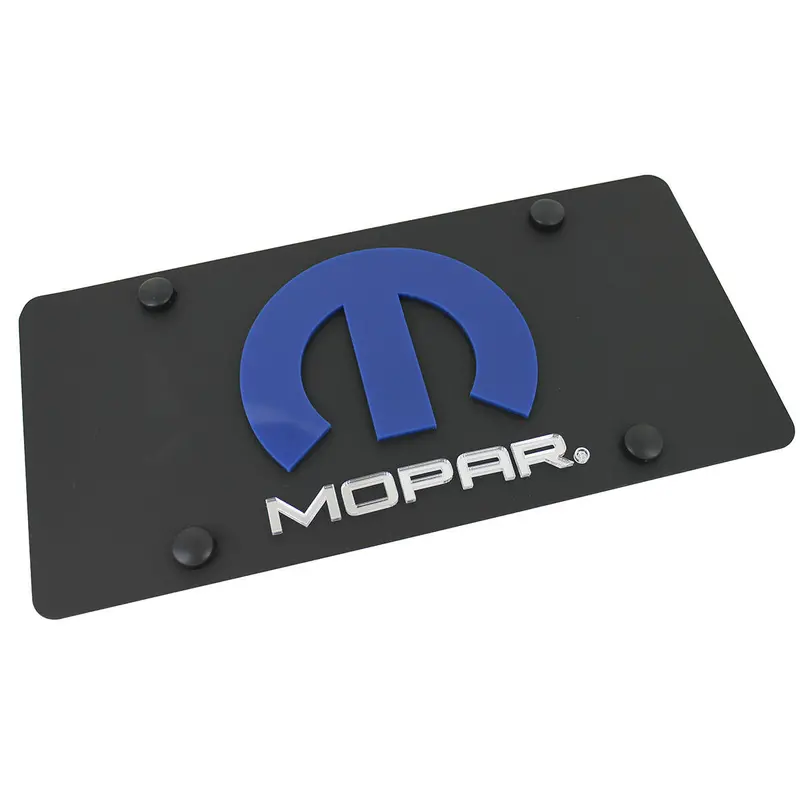 Mopar Logo License Plate (Black) 1