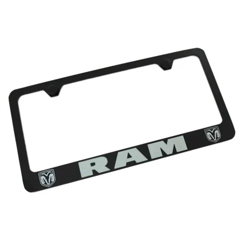 Mopar Ram Dual Logo License Plate Frame (Black) 1